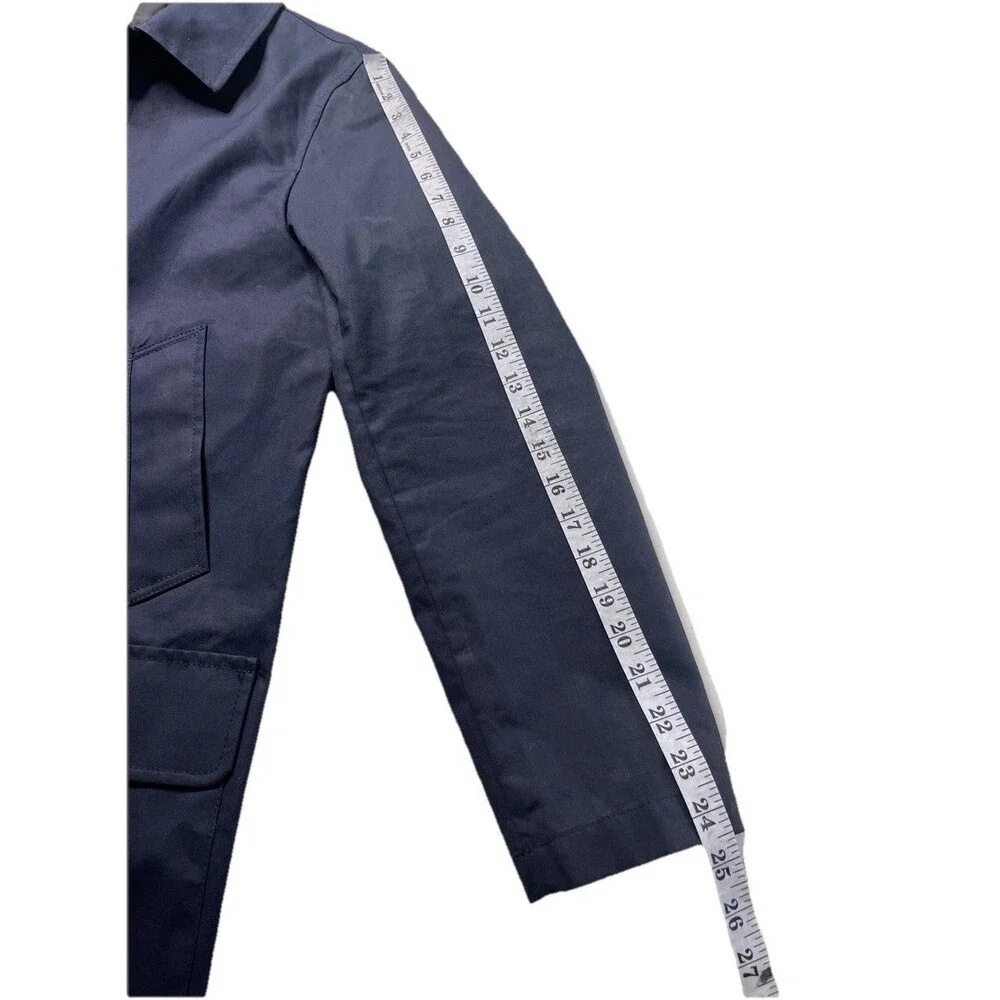 J.Crew Ludlow Men's XS Navy Water-Repellent Bonded Cotton Car Coat HO16 E8564